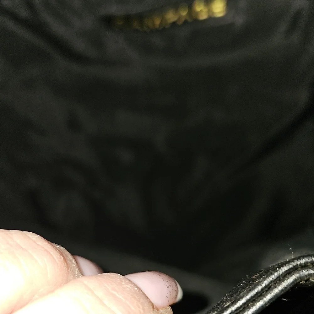 Rampage Women's Black Leather Look Backpack (Same Snap On Closure-Needs Fixing)